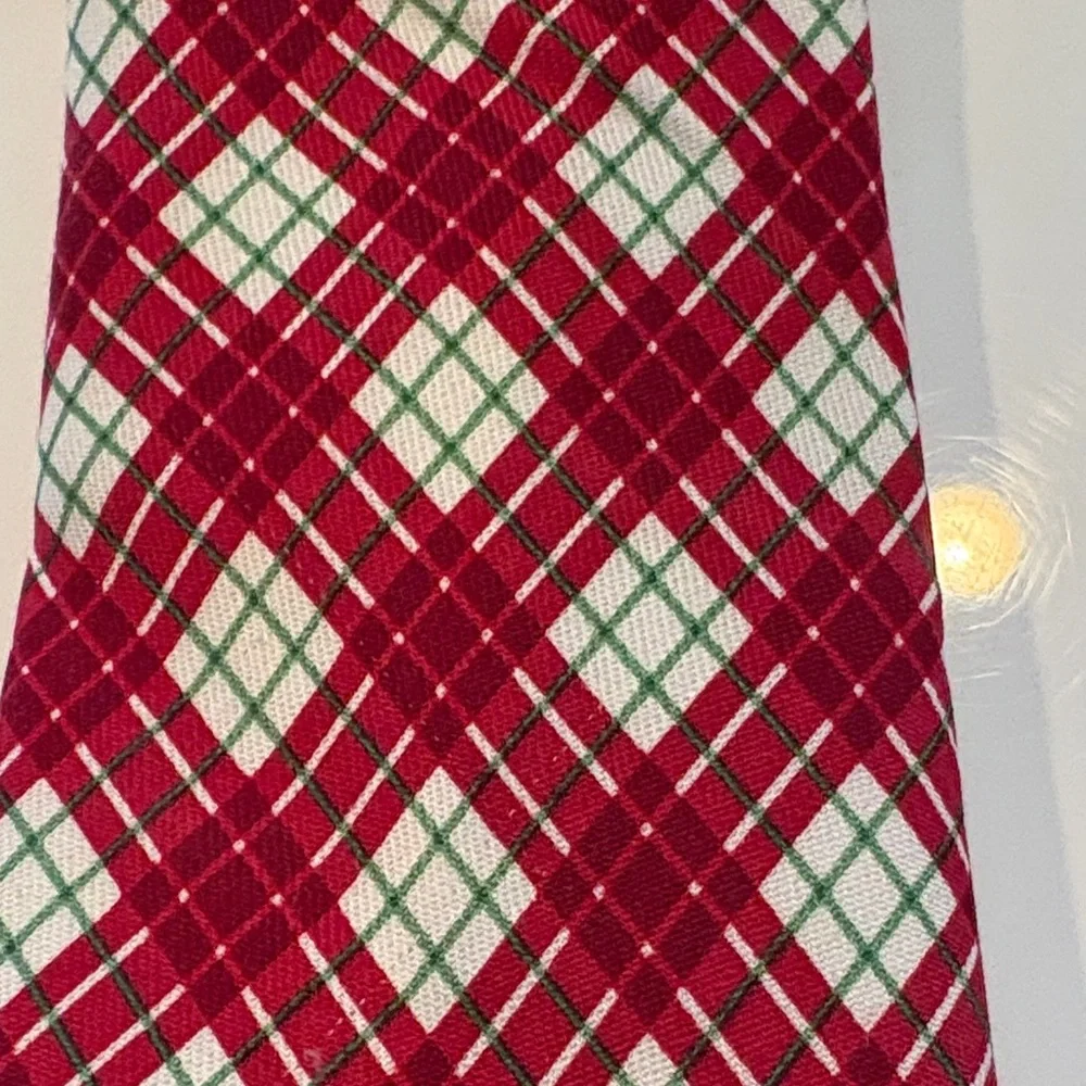 Red and White Checkered Boys Tie